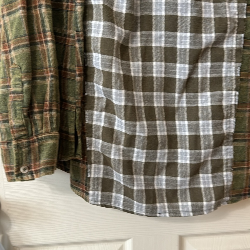 Heyson Mixed Plaid Tunic with Button front and pocket - Picture 2 of 6